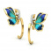 Elitparfüm női fülbevaló zöld kövekkel