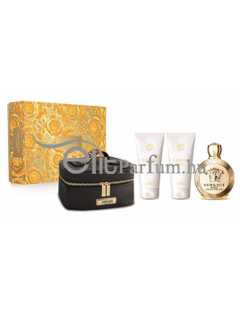 Versace Eros pour femme női parfüm szett (eau de parfum) Edp 100ml+100ml testápoló+100ml tusfürdő+táska