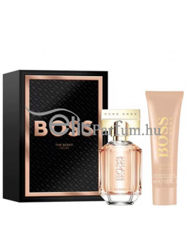 Hugo Boss The Scent női parfüm szett (eau de parfum) Edp 30ml + 50ml Testápoló Travel