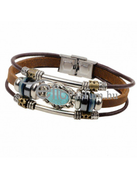 Elitparfüm unisex barna bőr karkötő