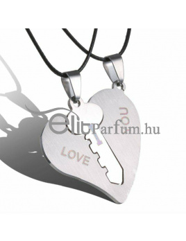 Elitparfüm nyaklánc szív + kulcs medállal